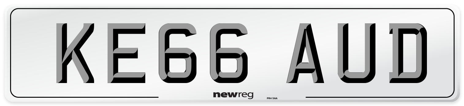 KE66 AUD Number Plate from New Reg